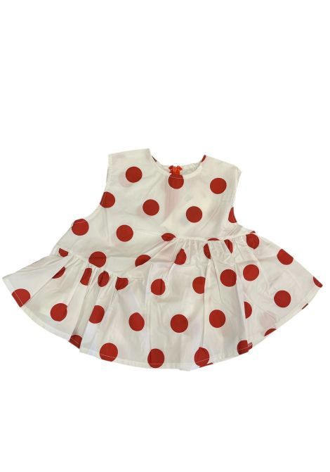 Top a pois CUCU' LAB | SABRINA SUMMERPOPELINE POIS ROSSO
